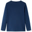 Langærmet T-shirt til børn str. 140 marineblå