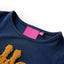 Langærmet T-shirt til børn str. 140 marineblå