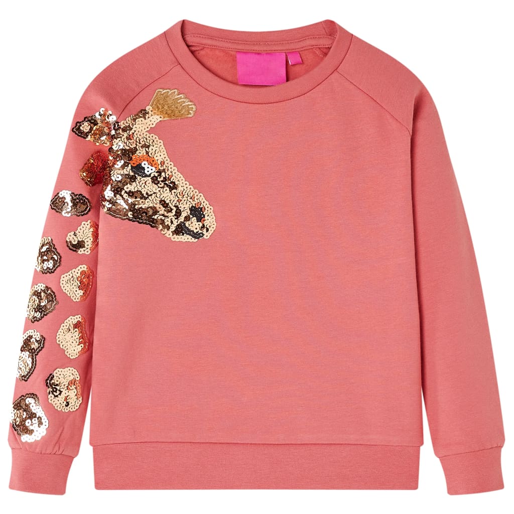 Sweatshirt til børn str. 128 gammelrosa