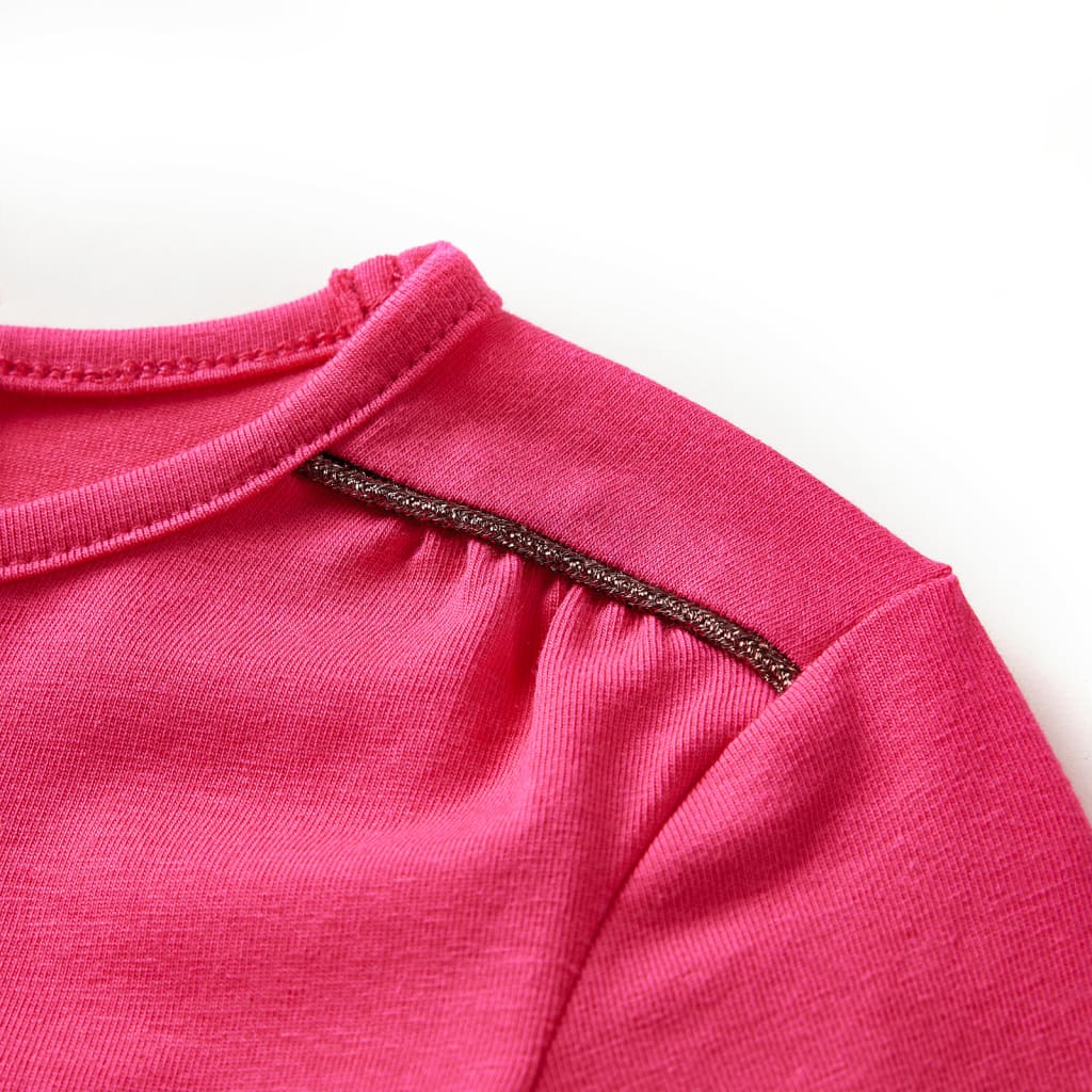 Langærmet T-shirt til børn str. 104 pink
