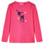 Langærmet T-shirt til børn str. 140 pink