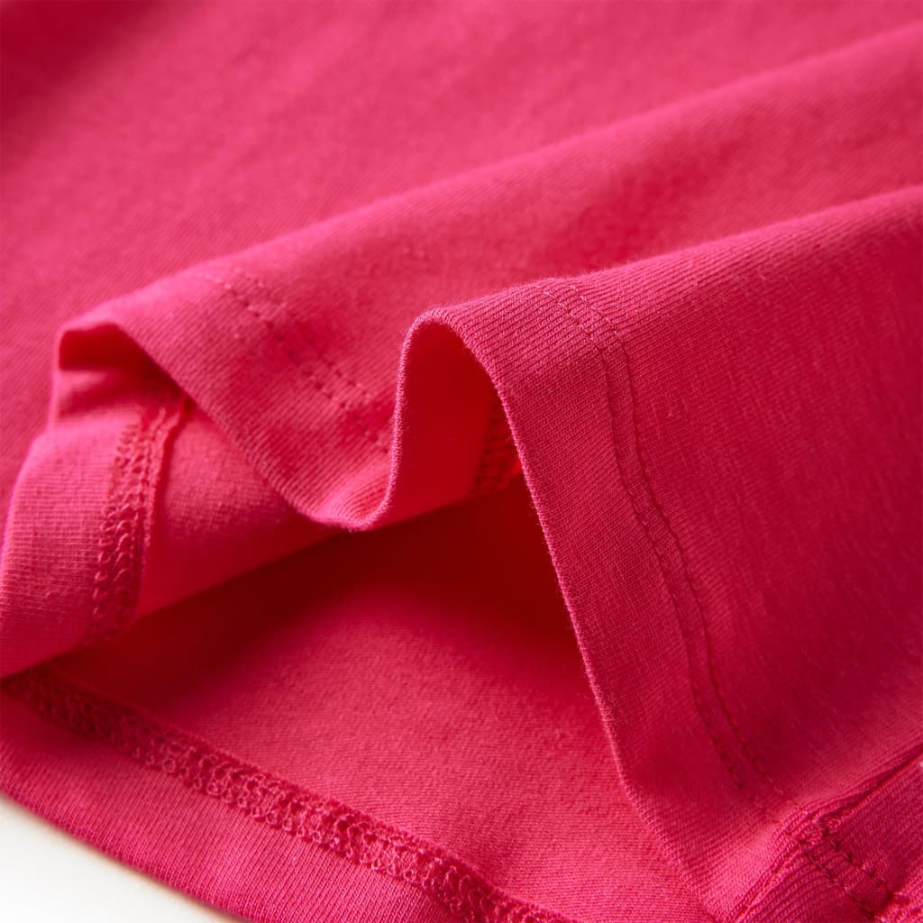 Langærmet T-shirt til børn str. 140 pink