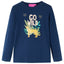 Langærmet T-shirt til børn str. 140 marineblå