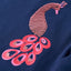Langærmet T-shirt til børn str. 116 marineblå