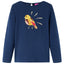 Langærmet T-shirt til børn str. 140 marineblå