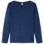 Langærmet T-shirt til børn str. 140 marineblå