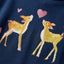 Langærmet T-shirt til børn str. 128 marineblå