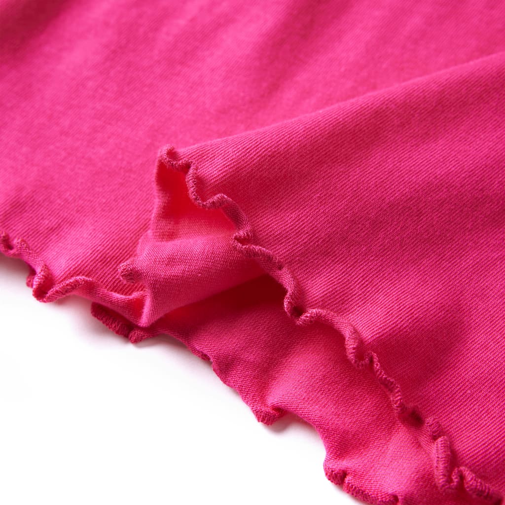 Langærmet T-shirt til børn str. 128 pink
