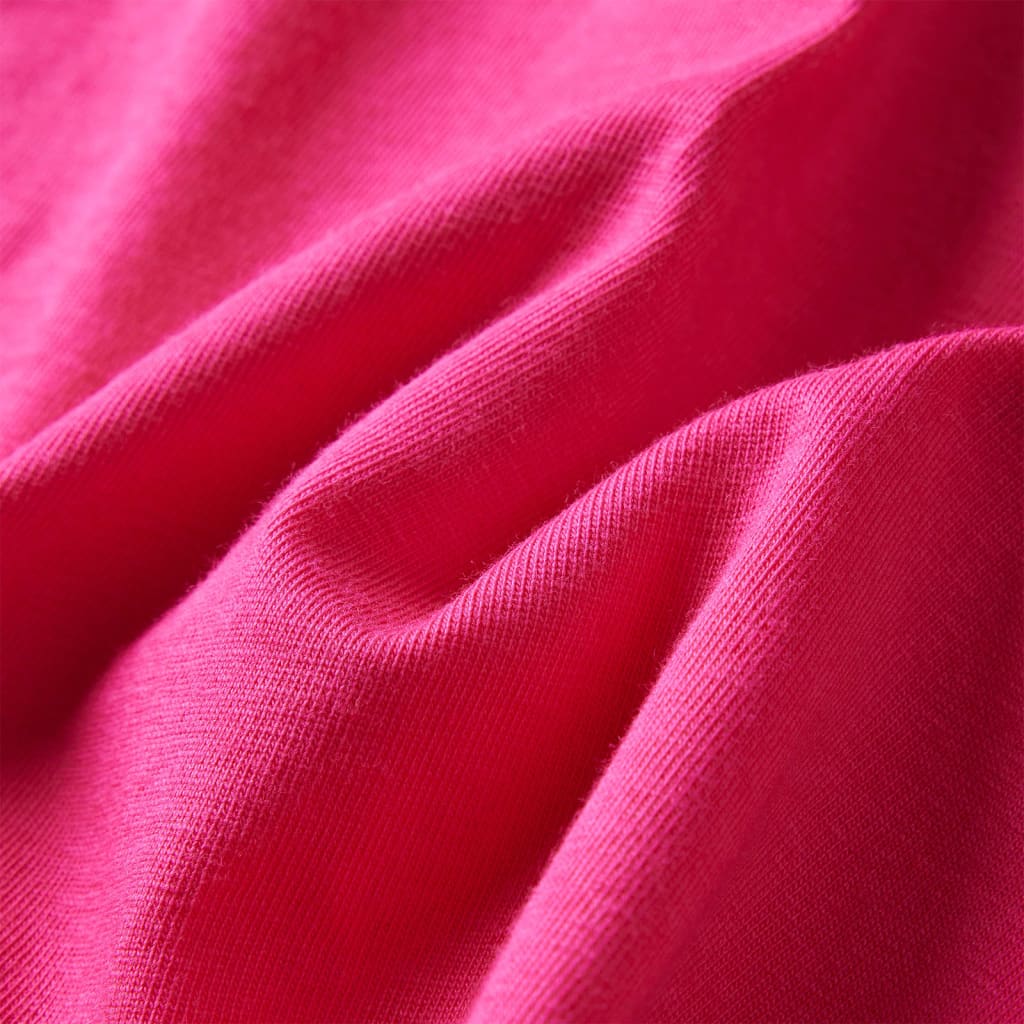 Langærmet T-shirt til børn str. 128 pink