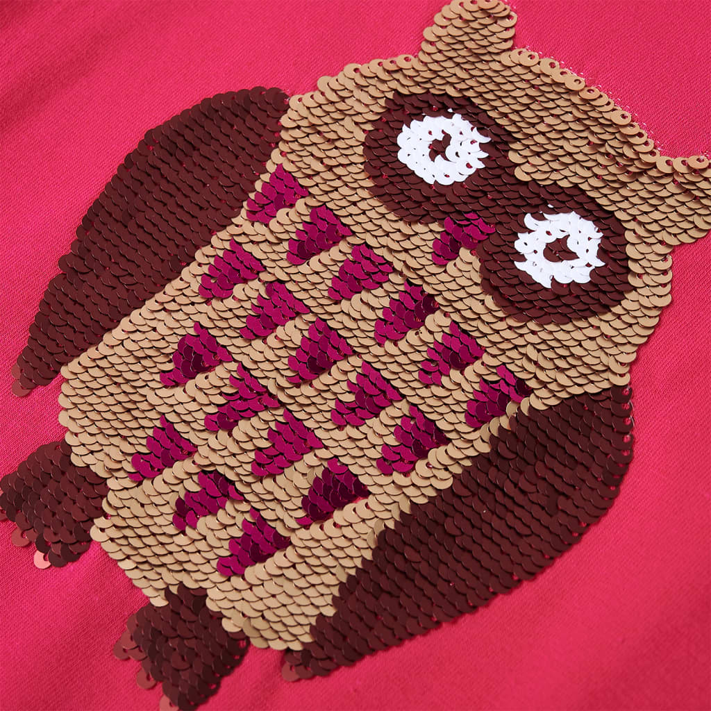 Langærmet T-shirt til børn str. 104 pink
