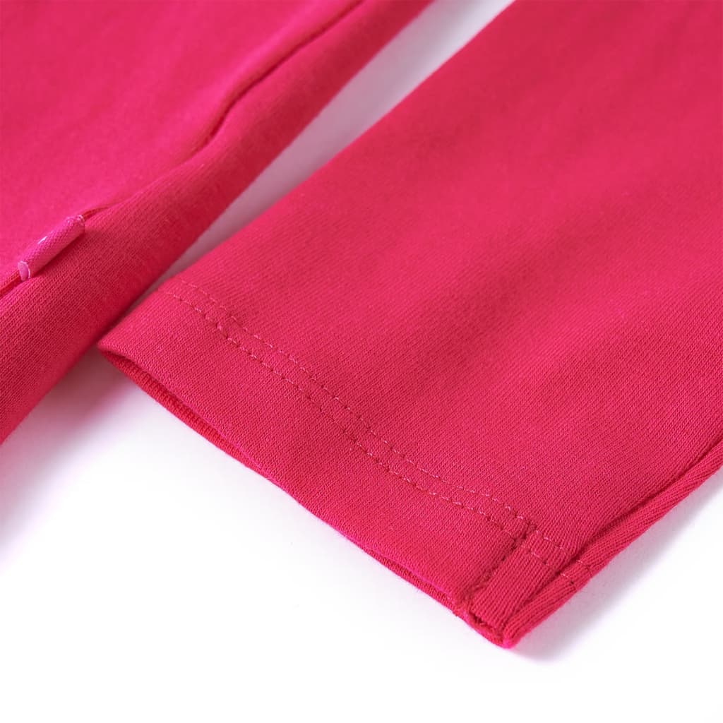 Langærmet T-shirt til børn str. 104 pink