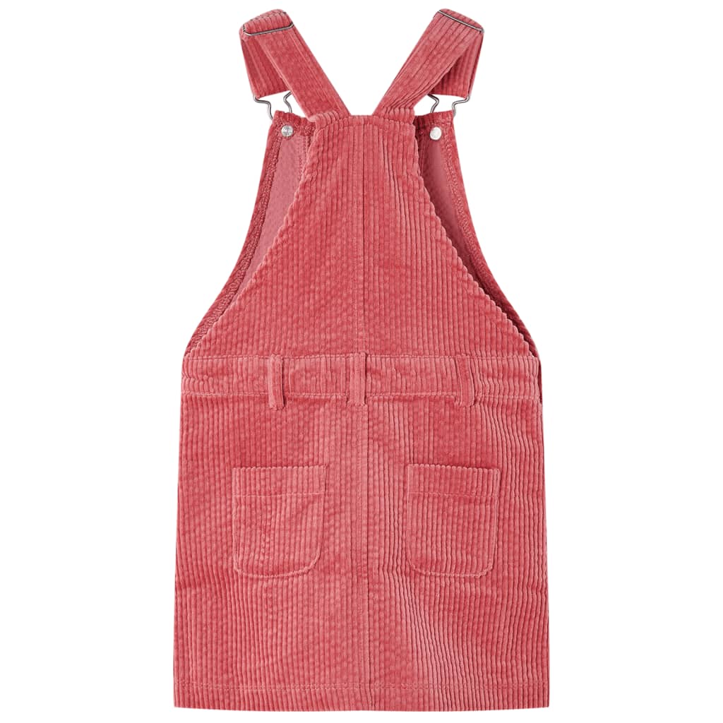 Kjole til børn str. 92 jernbanefløjl pink