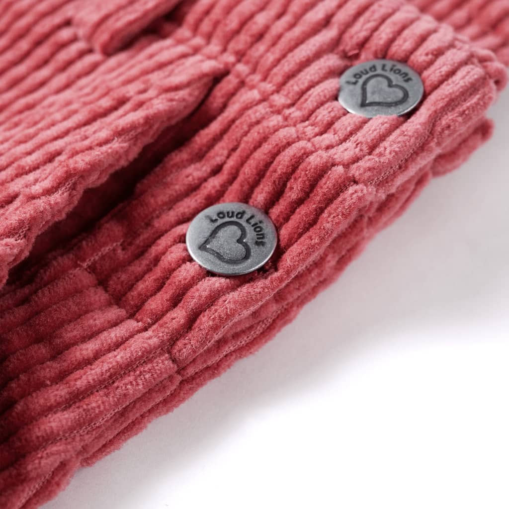 Kjole til børn str. 92 jernbanefløjl pink