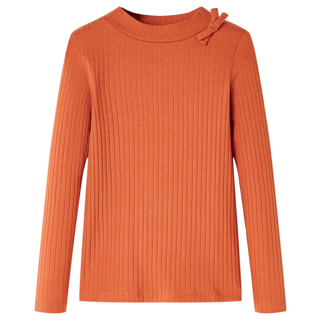 Langærmet T-shirt til børn str. 92 cm orange