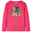Langærmet T-shirt til børn str. 104 pink