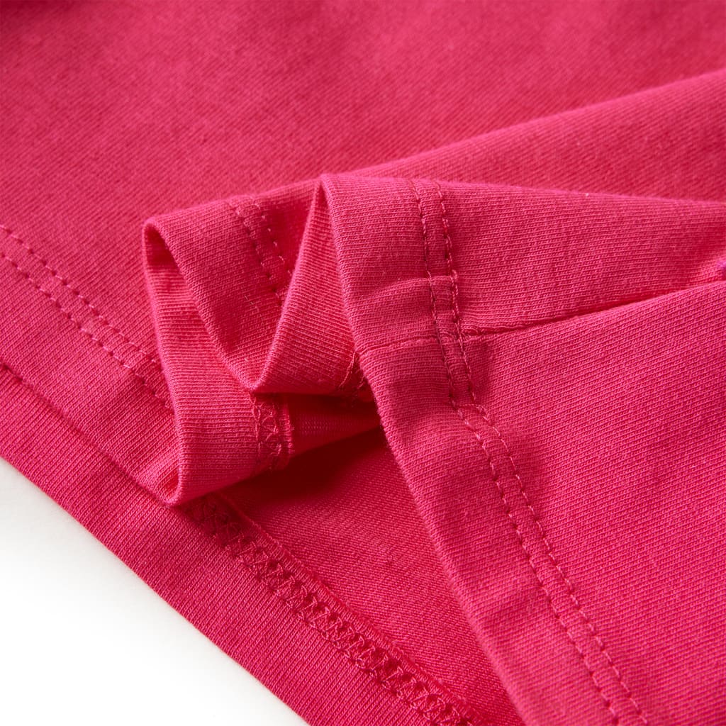 Langærmet T-shirt til børn str. 140 pink