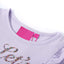 Langærmet T-shirt til børn str. 104 lyslilla