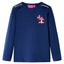 Langærmet T-shirt til børn str. 116 marineblå