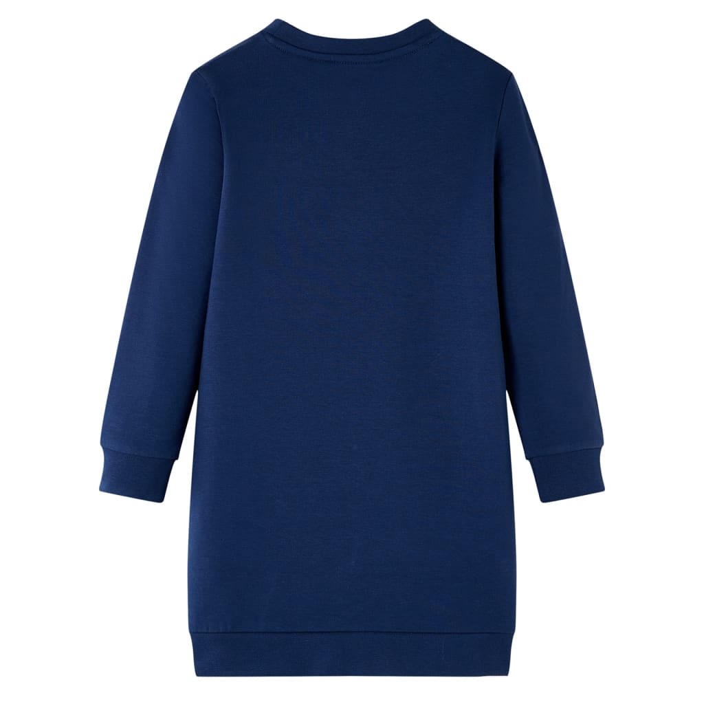 Sweatshirtkjole til børn str. 104 marineblå