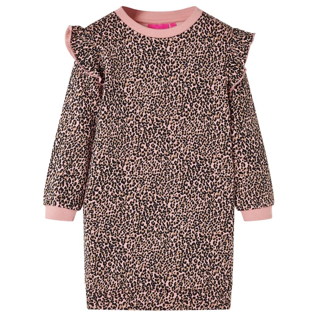Sweatshirtkjole til børn str. 104 lyserød