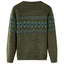 Sweater til børn str. 128 strikket kakifarvet