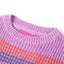 Sweater til børn str. 128 strikket lilla og lyserød