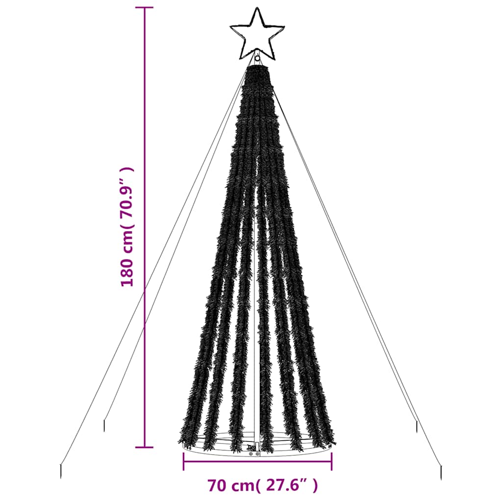 LED-juletræ 275 LED'er 180 cm varmt hvidt lys