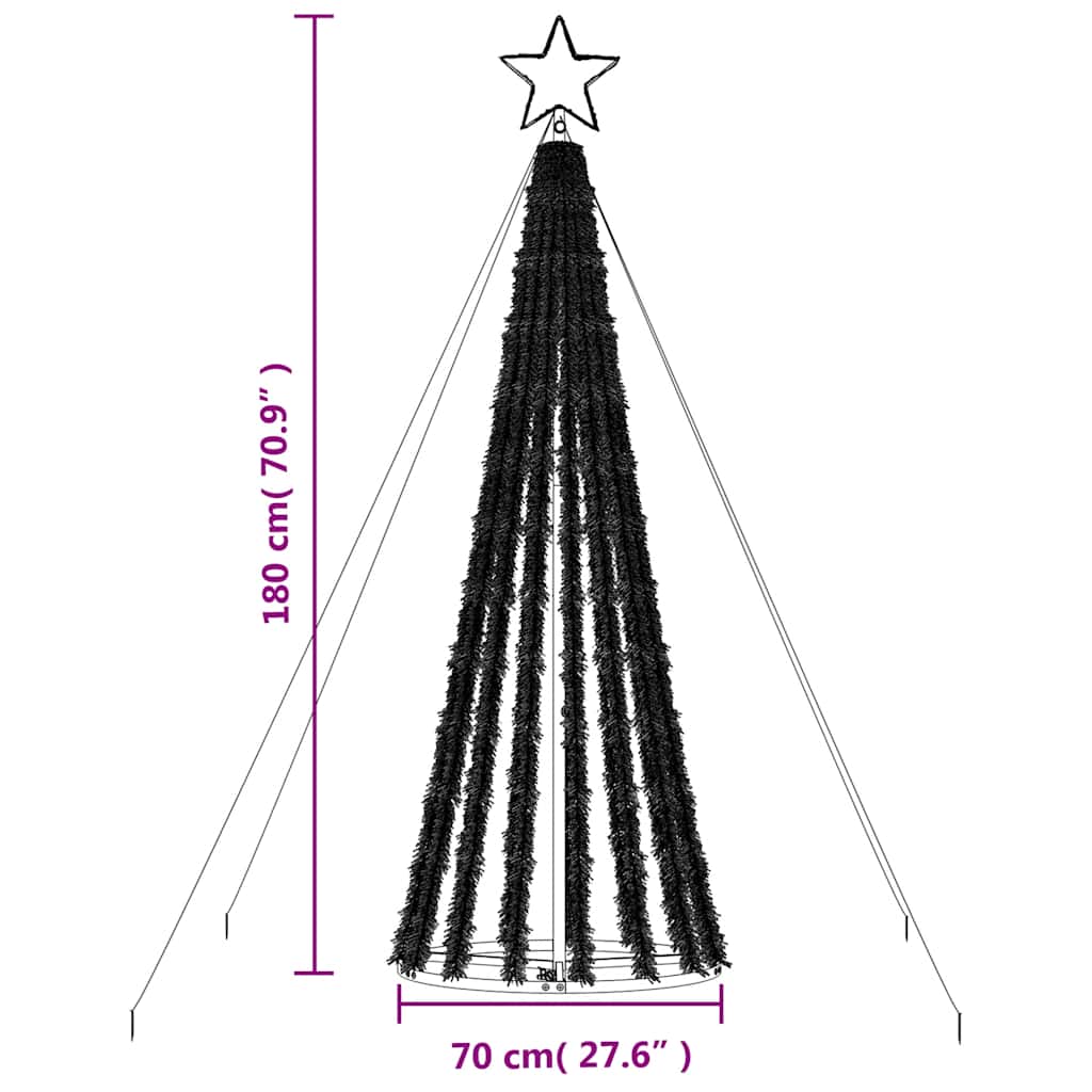 LED-juletræ 275 LED'er 180 cm blåt lys
