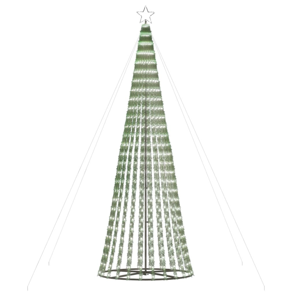 LED-juletræ 688 LED'er 300 cm koldt hvidt lys