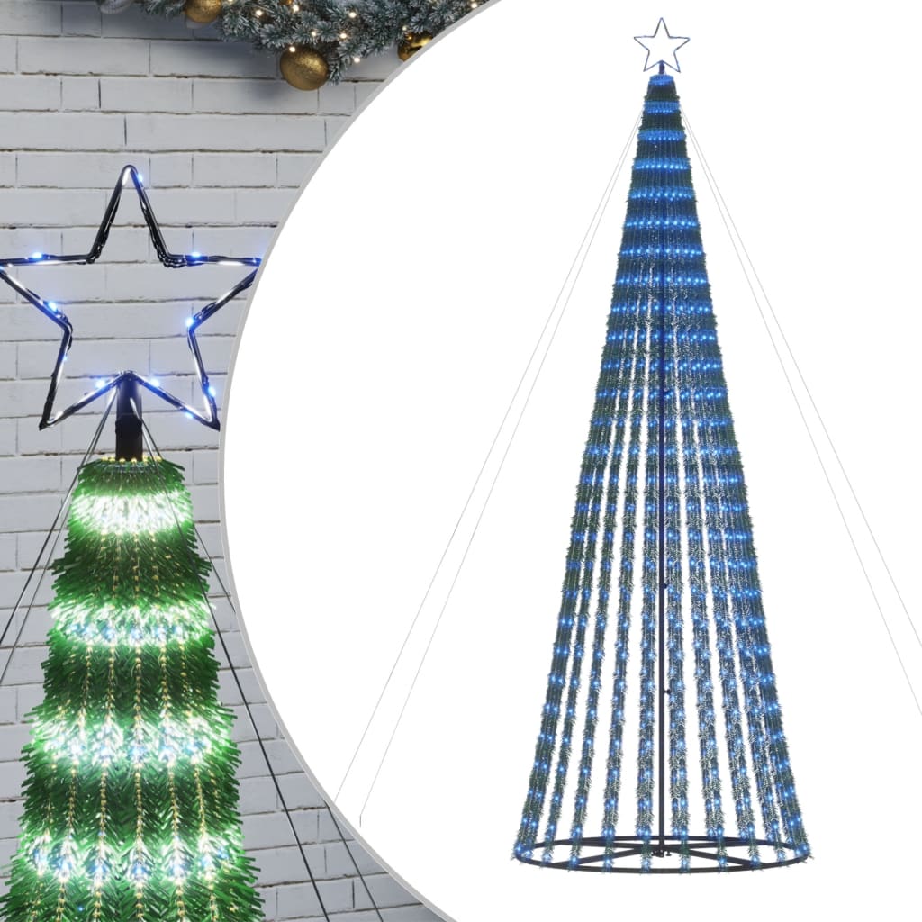 LED-juletræ 688 LED'er 300 cm blåt lys