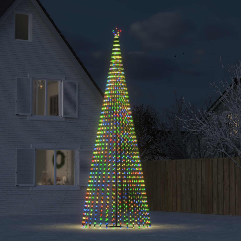 LED-juletræ 1544 LED'er 500 cm farverigt lys
