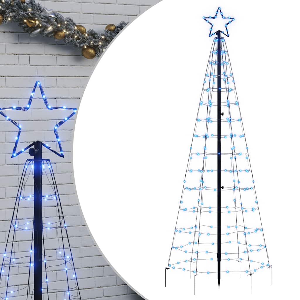 LED-juletræ med spyd 220 LED'er 180 cm blåt lys