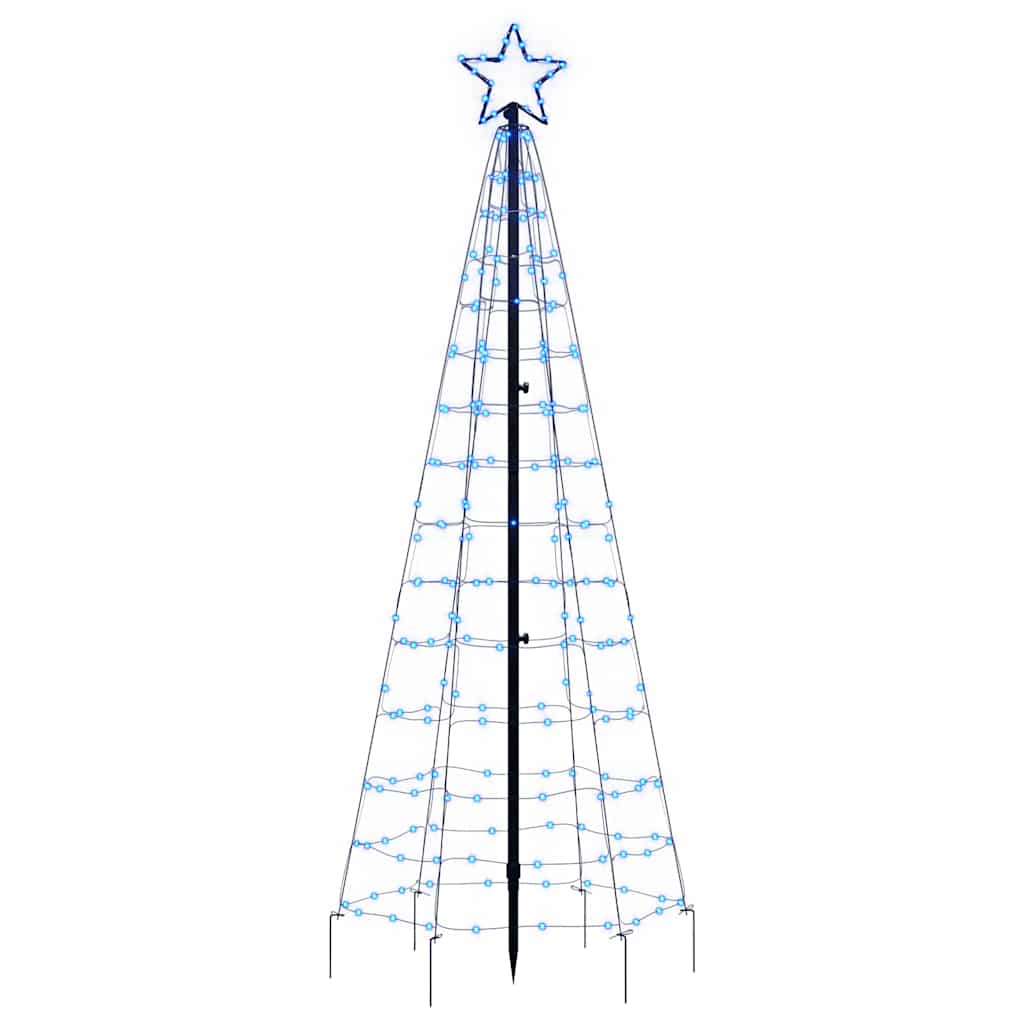 LED-juletræ med spyd 220 LED'er 180 cm blåt lys