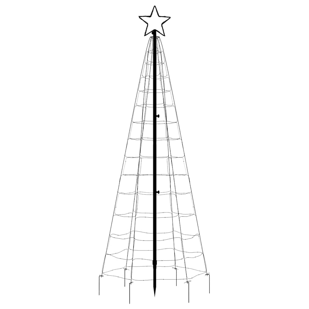 LED-juletræ med spyd 220 LED'er 180 cm blåt lys