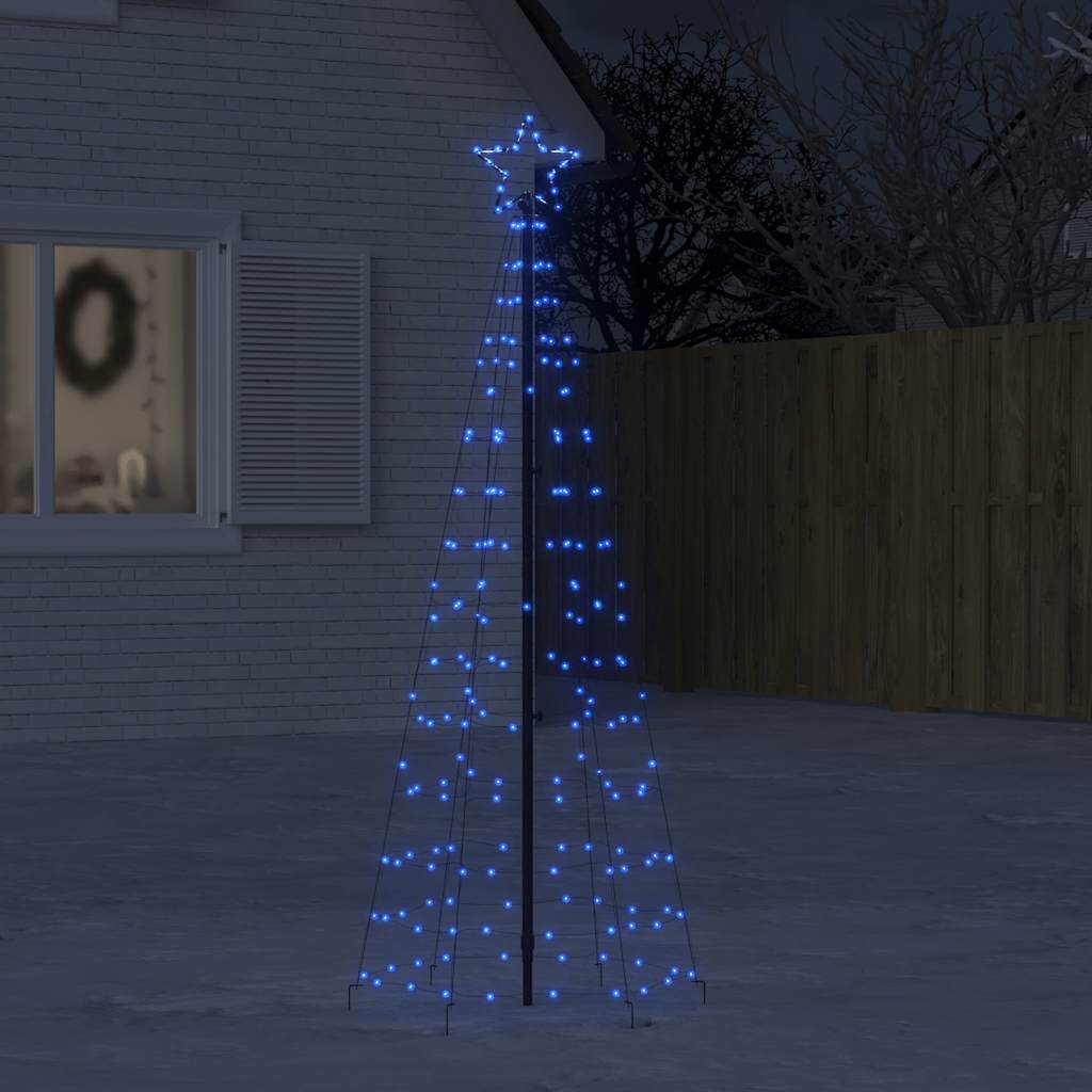 LED-juletræ med spyd 220 LED'er 180 cm blåt lys