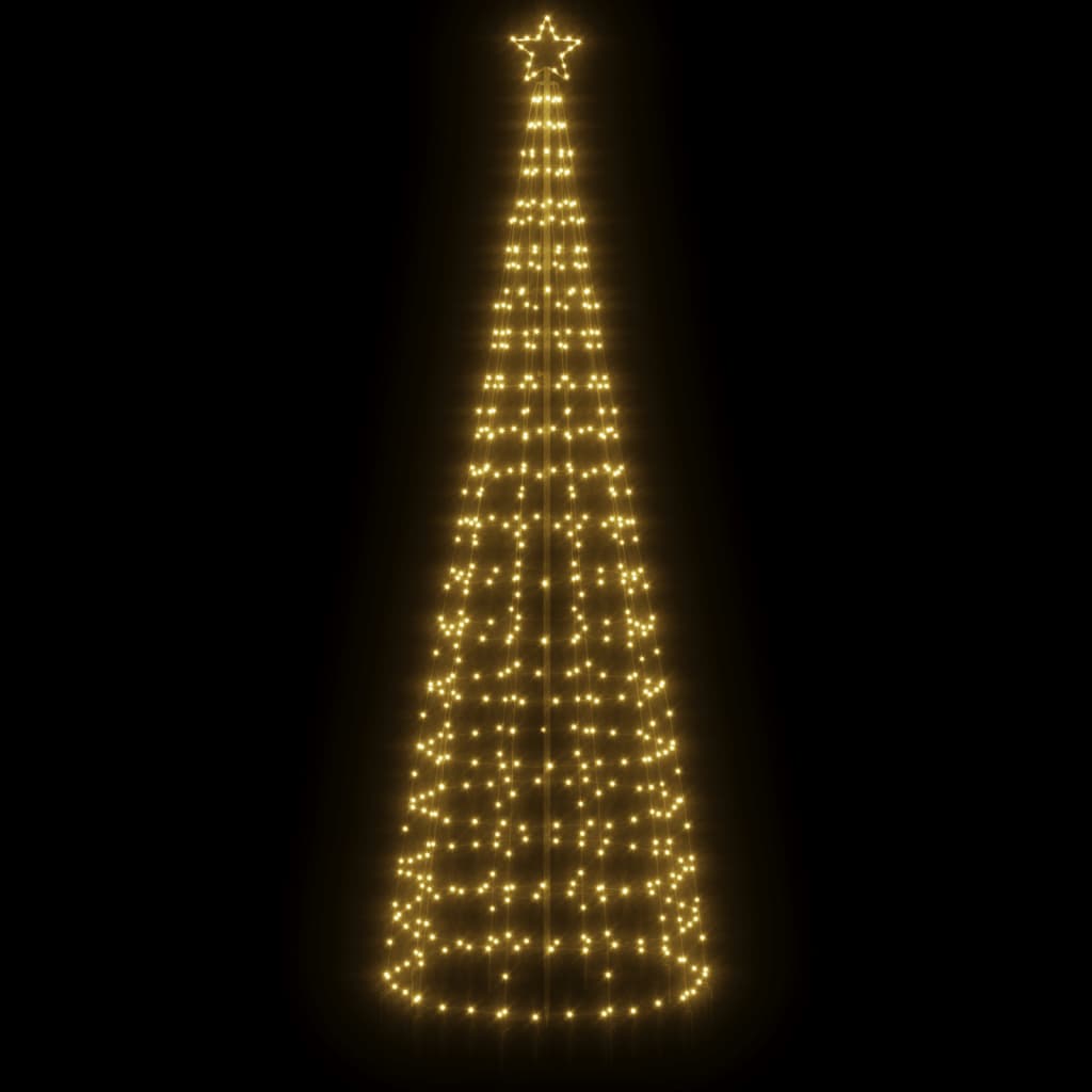 LED-juletræ med spyd 570 LED'er 300 cm varmt hvidt lys