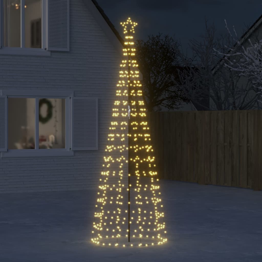 LED-juletræ med spyd 570 LED'er 300 cm varmt hvidt lys