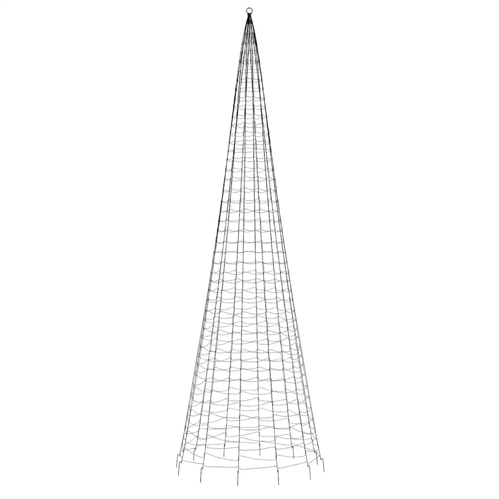 LED-juletræ 1534 LED'er 500 cm koldt hvidt lys