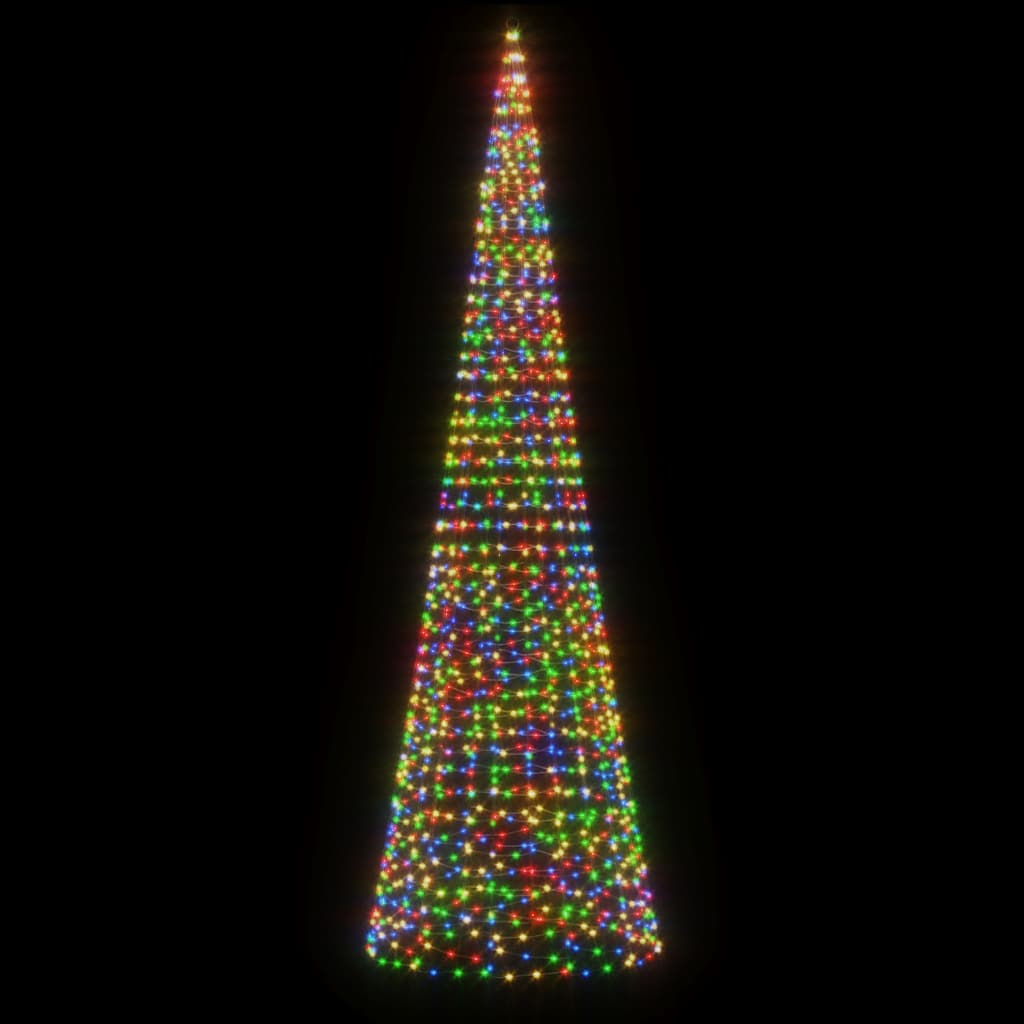 LED-juletræ 1534 LED'er 500 cm flerfarvet lys