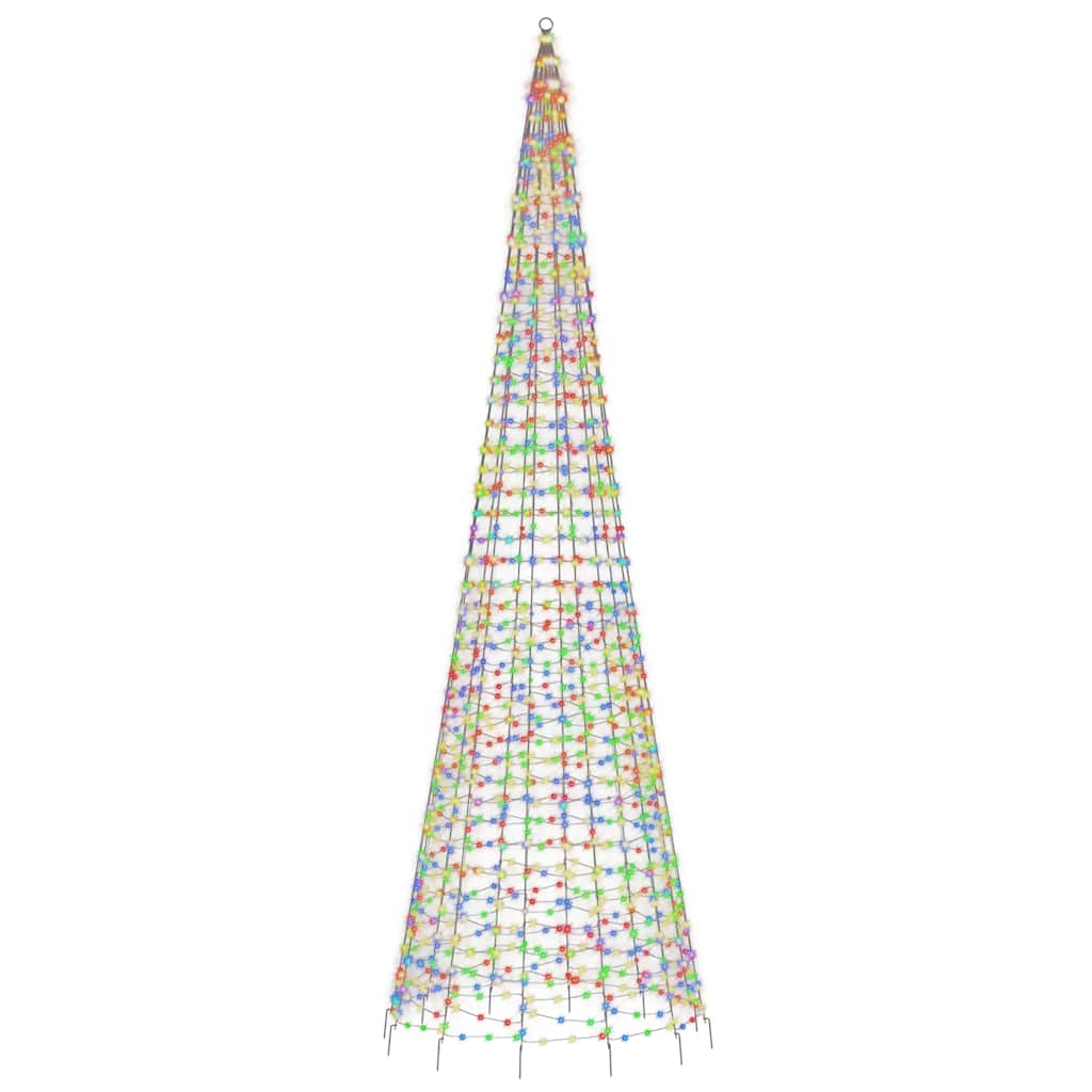 LED-juletræ 1534 LED'er 500 cm flerfarvet lys