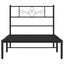sengeramme med sengegavl 100x190 cm metal sort