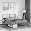 sengeramme med sengegavl 135x190 cm metal sort