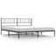sengeramme med sengegavl 180x200 cm metal sort