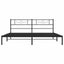 sengeramme med sengegavl 183x213 cm metal sort