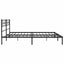 sengeramme med sengegavl 183x213 cm metal sort