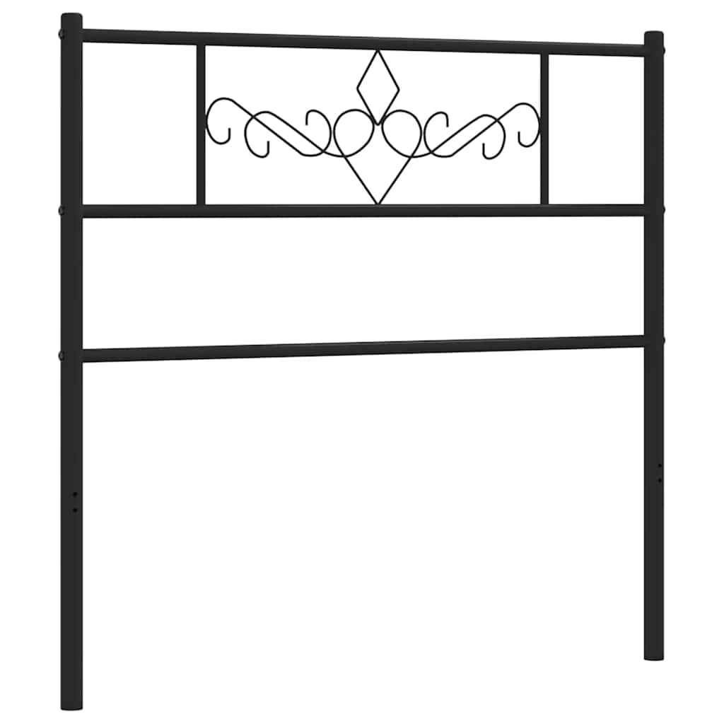 udskiftningsgavl 107 cm metal sort