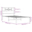 sengeramme med sengegavl 100x190 cm metal hvid