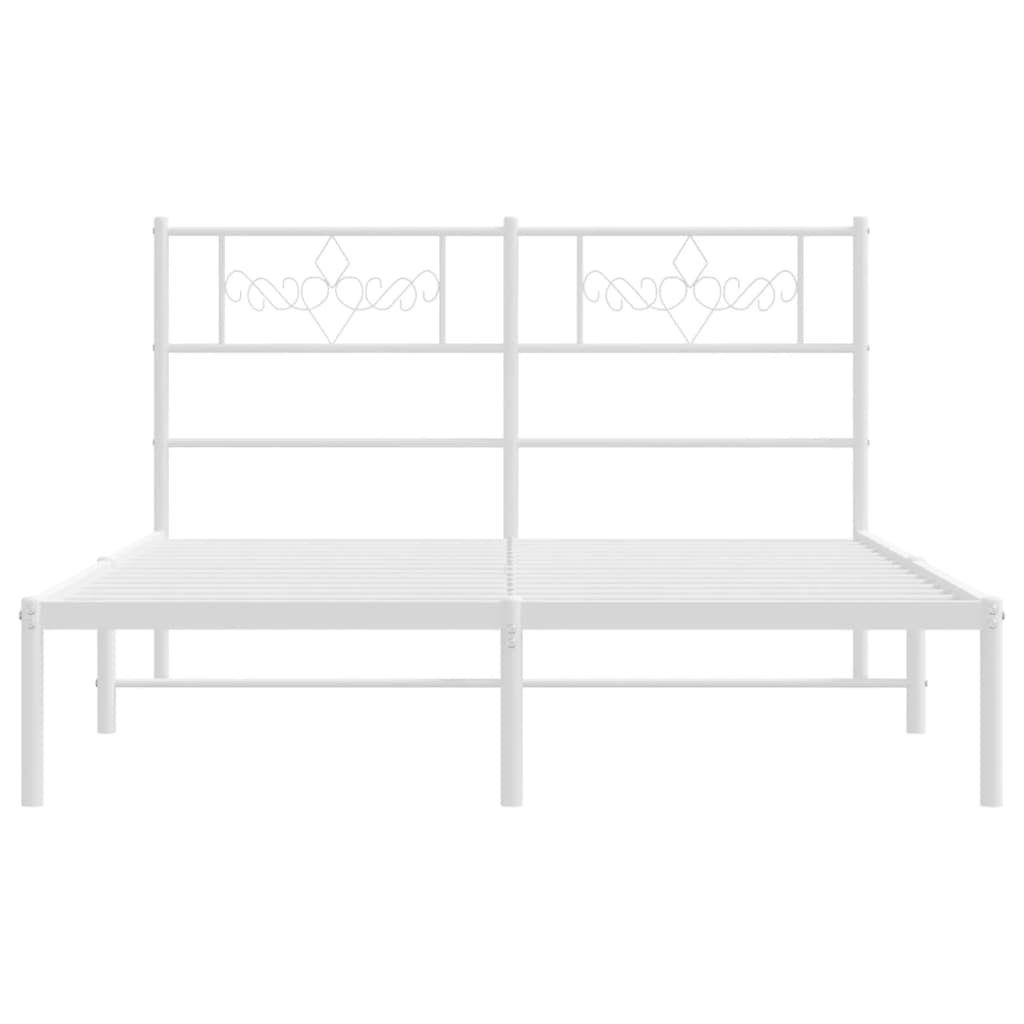 sengeramme med sengegavl 120x190 cm metal hvid