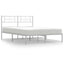 sengeramme med sengegavl 120x200 cm metal hvid