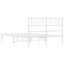 sengeramme med sengegavl 120x200 cm metal hvid